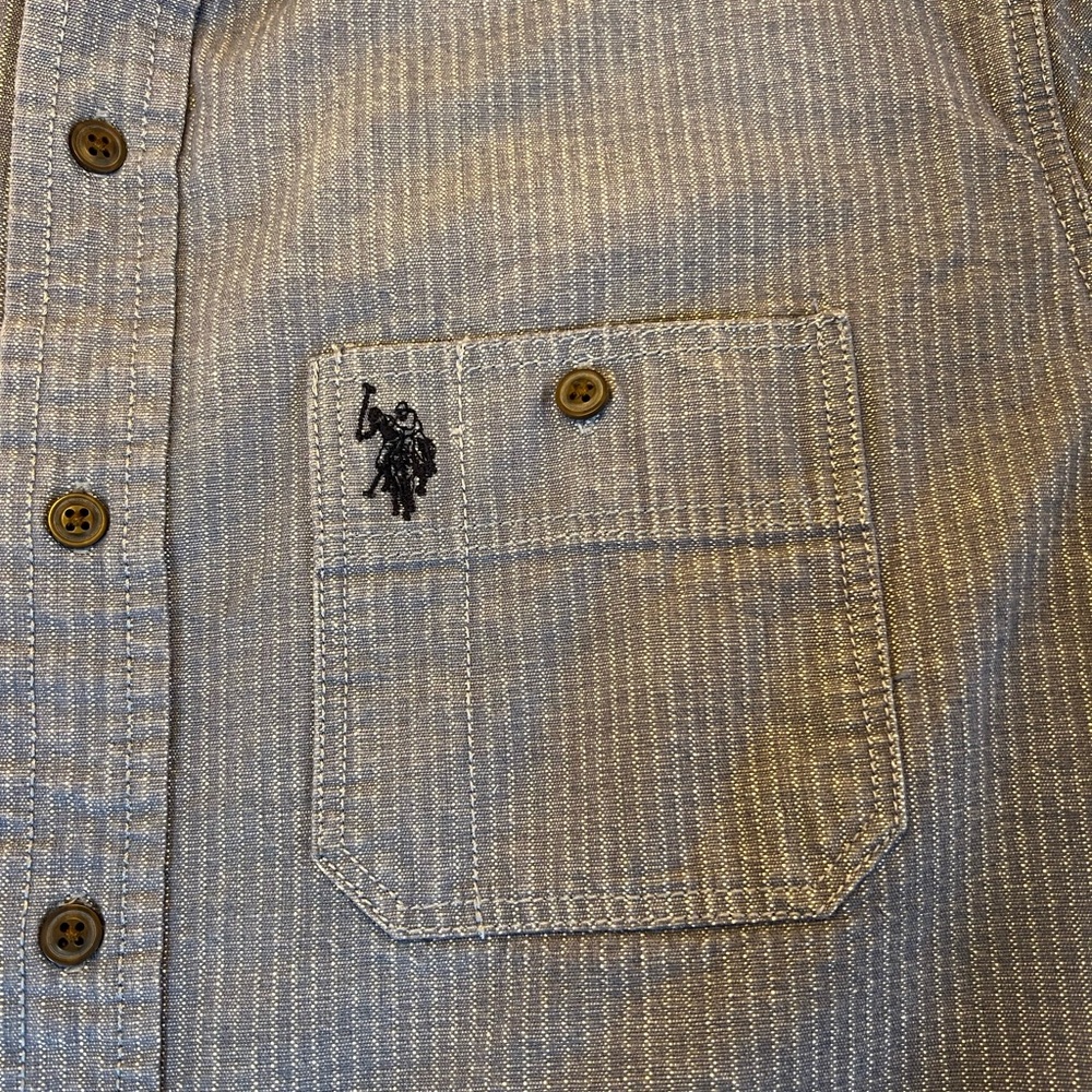 U.S. Polo Assn. Blue Casual Button Down Shirt - Picture 5 of 8